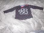 Donkerblauw/roze/wit shirtje bloem/bloemetjes Quapi mt 50/56, Kinderen en Baby's, Babykleding | Maat 50, Meisje, Shirtje of Longsleeve