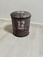 Grote Opbergblik / Kruk - Industrieel Design, Ophalen, Minder dan 50 cm, Gebruikt, Rond