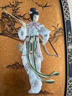 Chinees Wandpaneel met Parelmoer Inleg Art, Antiek en Kunst, Ophalen of Verzenden