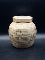 Antieke Chinese  Aziatische Gemberpot met Deksel 14cmh, Ophalen of Verzenden