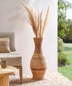 Twee rotan vazen, 85 cm hoog, zo goed als nieuw, Overige materialen, Overige kleuren, Ophalen of Verzenden, Zo goed als nieuw