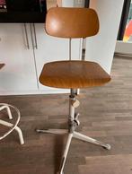 Vintage werkplaatsstoel industriële tekenstoel hoog model, Huis en Inrichting, Gebruikt, Ophalen of Verzenden