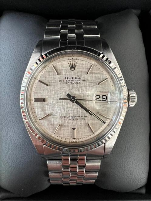 Rolex Datejust 1601 Linen Dial Volledige Nieuwstaat, Sieraden, Tassen en Uiterlijk, Horloges | Heren, Zo goed als nieuw, Polshorloge