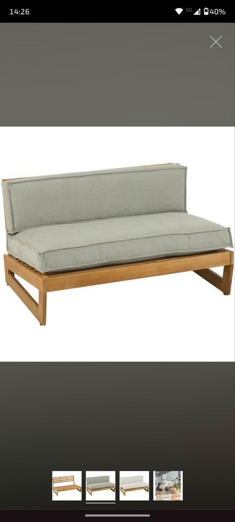 Pallet bank inclusief kussens, Tuin en Terras, Tuinbanken, Zo goed als nieuw, Hout, Ophalen