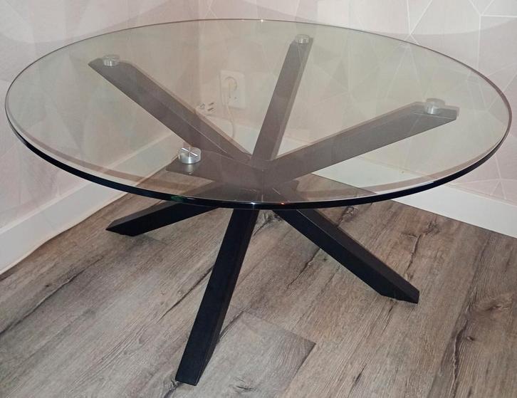 Goossens Argo Salontafel Rond 80cm, Huis en Inrichting, Tafels | Salontafels, Gebruikt, Minder dan 50 cm, 50 tot 100 cm, 50 tot 100 cm