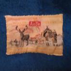 Vintage oude 100% wollen deken Aabe  donker blauw, Huis en Inrichting, Ophalen of Verzenden, Gebruikt