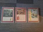 Vliegerthema-3 Luik Advertentie WW2 in frame, A1 t/m A3, Reclame, Rechthoekig Staand, Gebruikt
