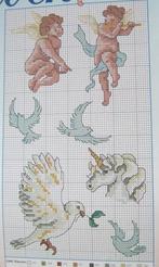 Borduurpatroon  Engel Eenhoorn Duif  nr 2012, Hobby en Vrije tijd, Borduren en Borduurmachines, Verzenden, Nieuw, Handborduren