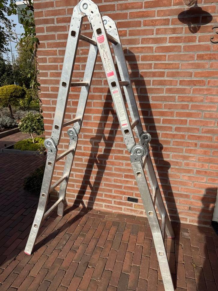 Altrex 4x3 Vouwladder, Doe-het-zelf en Verbouw, Ladders en Trappen, Gebruikt, Ladder, 2 tot 4 meter, Opvouwbaar of Inschuifbaar
