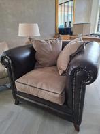 Chesterfield fauteuil, stoel, Ophalen, Zo goed als nieuw, 75 tot 100 cm, Stof