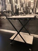 NIEUWE Metalen zwarte TROLLEY wit marmer blad bar meubel, Ophalen, Pietseweg 13A Oud Gastel, Info@ptmd.nl, Nieuw