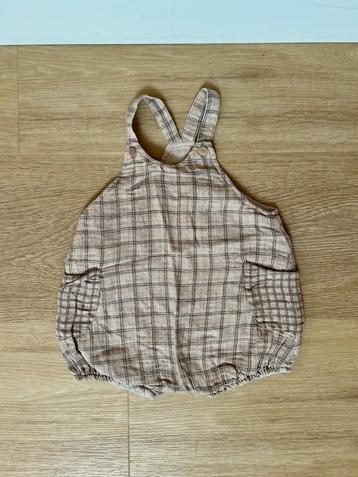 Z..g.a.n. Bruin geruit pakje / salopette, Zara, maat 80 beschikbaar voor biedingen