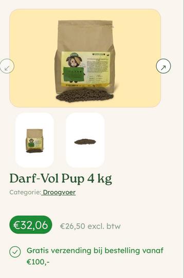 Darf brokken pup 4 kg beschikbaar voor biedingen