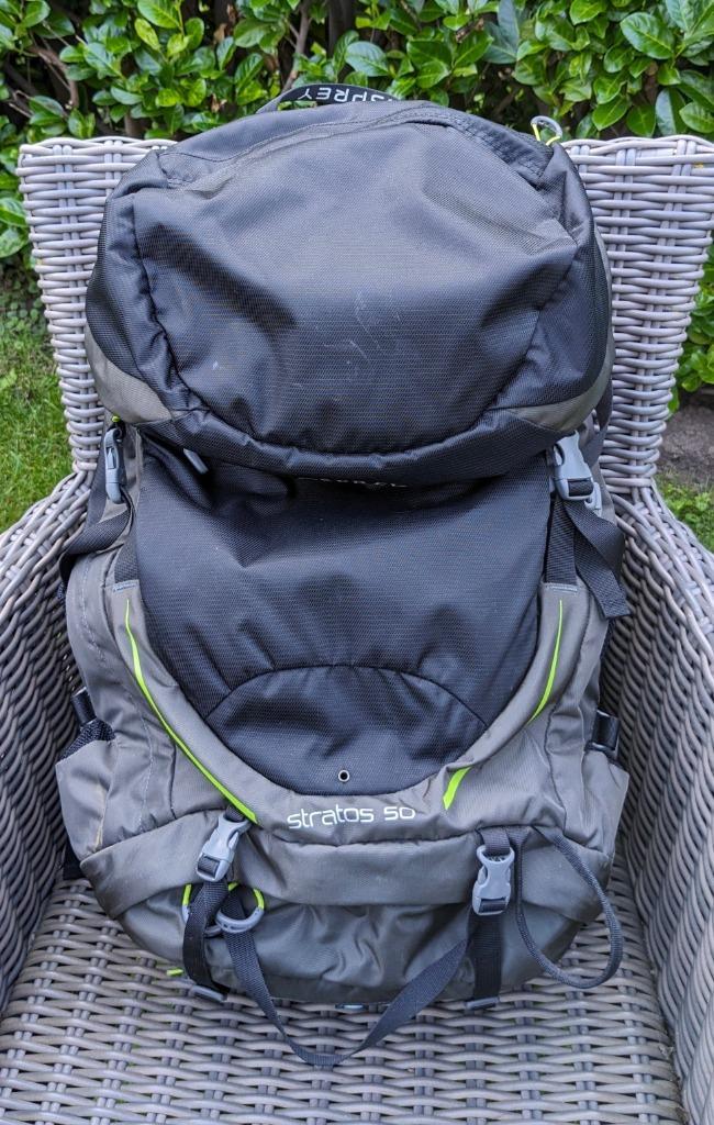 Osprey Stratos 50 (wandel)rugzak, Sport en Fitness, Bergsport en Wandelen, Gebruikt, Rugzak, Ophalen