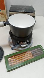 Vintage V&D gourmetstel met vorkjes – retro gezelligheid, Ophalen of Verzenden, Zo goed als nieuw, 4 t/m 7 personen