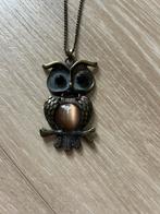 Lange ketting uil, Ophalen of Verzenden, Zo goed als nieuw, Bruin, Overige materialen