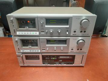 Akai Cassettedecks 3 stuks goed lezen. beschikbaar voor biedingen