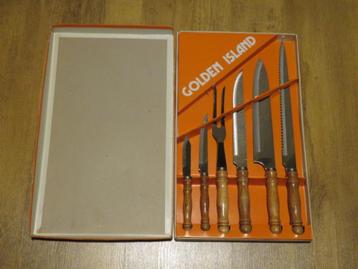 Vintage Golden Island messenset 6 delig NIEUW in de doos beschikbaar voor biedingen