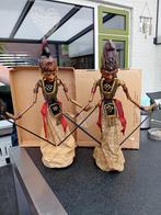 2 grote Wajang poppen uit Indonesie..jaren 80 wajangpoppen, Antiek en Kunst, Kunst | Niet-Westerse kunst, Ophalen of Verzenden