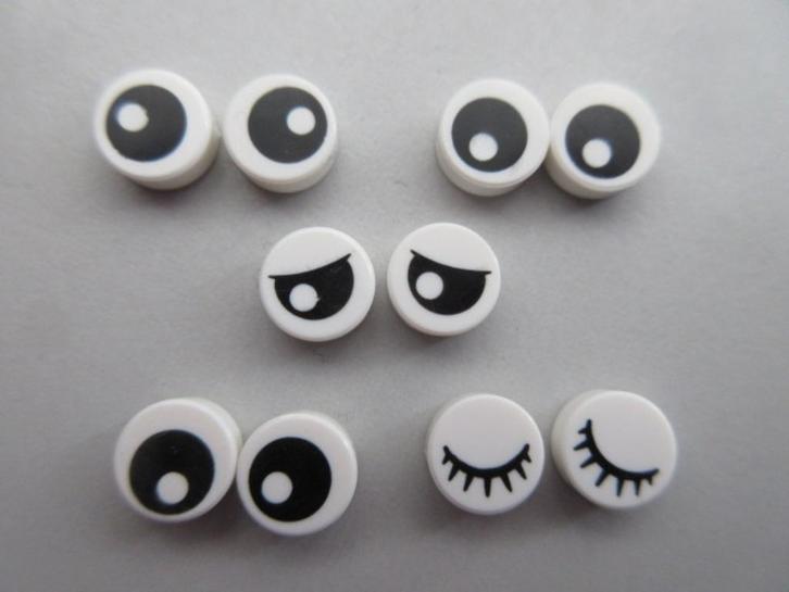 nr. 9972, 10 Oogjes, tegeltjes 1x1 rond., Kinderen en Baby's, Speelgoed | Duplo en Lego, Zo goed als nieuw, Lego, Complete set