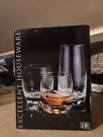 Nieuwe 18-delige Glazenset in Doos, Glas of Glazen, Nieuw, Ophalen of Verzenden, Glas