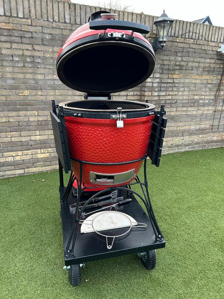 Kamado Joe Classic 2 met dubbel onderstel, Tuin en Terras, Houtskoolbarbecues, Gebruikt, Ophalen of Verzenden