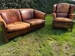 Vintage schapenleren bankstel., Huis en Inrichting, Ophalen, ., ., .