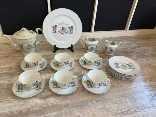 22-delig Japans Chinees Theeservies, Antiek en Kunst, Antiek | Servies compleet, Ophalen of Verzenden