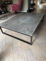 Salontafel hardhout met ijzeren poten, Huis en Inrichting, Ophalen, Zo goed als nieuw, Minder dan 50 cm, Industrieel