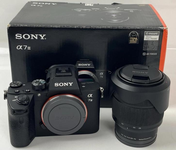 Sony A7III + 28-70 – Full-Frame Systeemcamera – In Topstaat, Audio, Tv en Foto, Fotocamera's Digitaal, Zo goed als nieuw, Compact