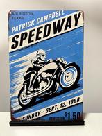 Speedway 1968 Texas metalen reclamebord / wandbord, Ophalen of Verzenden, Nieuw, Motoren