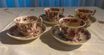 4 Antieke Fleuron nr 2 Theekop & Schotel, Antiek en Kunst, Ophalen of Verzenden