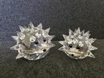 Swarovski 2x egel, groot en medium met zilveren snorharen, Verzamelen, Swarovski, Ophalen of Verzenden, Zo goed als nieuw, Sieraad of Horloge