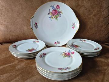 Zeer mooi 13-delig gebaksservies - Jaeger&co - US Zone beschikbaar voor biedingen