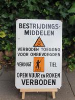 Emaille bord Bestrijdingsmiddelen Verbod Jebo Man, Ophalen of Verzenden