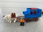 Duplo Koets met Ridder, Ophalen, Gebruikt, Complete set, Duplo
