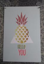 3 Ananas artikelen: metalen hanger / linnen rugtas / mini an, Ophalen of Verzenden