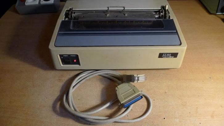 OKI MicroLine µ80 matrix printer... (1979), Computers en Software, Printers, Printer, Matrix-printer, Zwart-en-wit printen, Ophalen of Verzenden