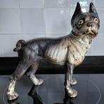 Antieke ijzeren deurstopper Boston Terriër - Hubley stijl, Ophalen of Verzenden