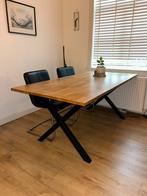Houten Eettafel 180x91cm + gratis stoelen, Ophalen, Gebruikt, 50 tot 100 cm, Vijf personen of meer