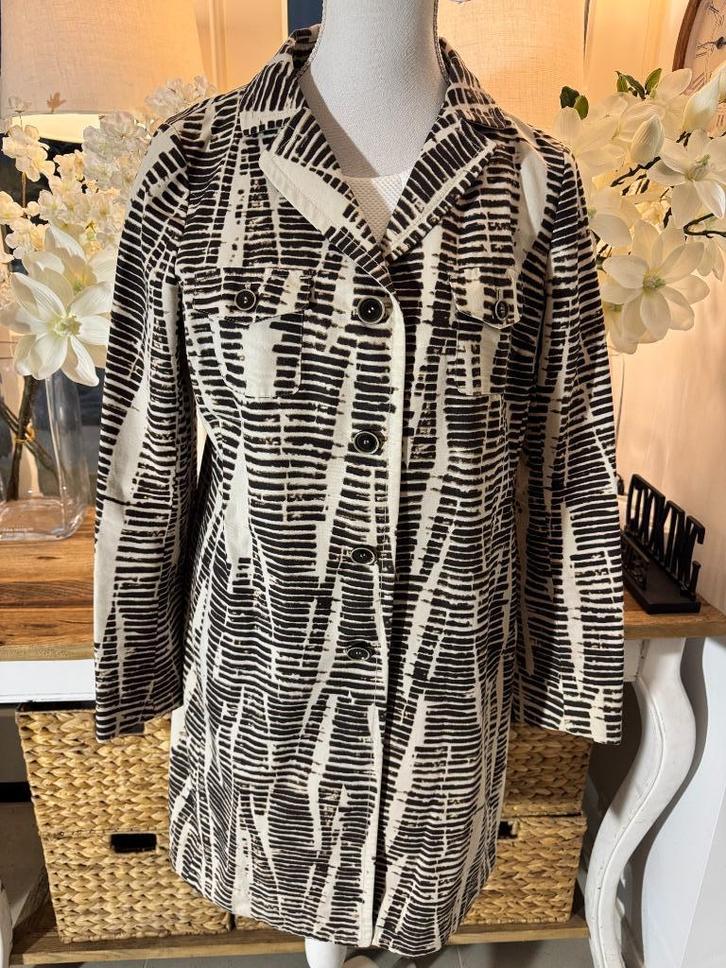Chique, Bruin-Beige zomerjas Max Mara 40/M, katoen, ZGAN., Kleding | Dames, Jassen | Zomer, Zo goed als nieuw, Maat 38/40 (M)