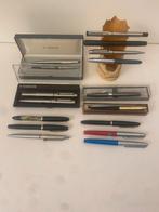16 Vintage Pennen Collectie - Pelikaan, Parker, Verzamelen, Pennenverzamelingen, Pennenset, Gebruikt, Parker, Met doosje