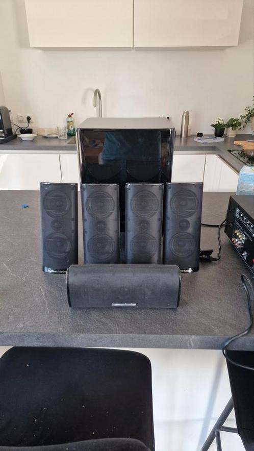 Harman kardon hkts 16 met subwoofer, Audio, Tv en Foto, Home Cinema-sets, Zo goed als nieuw, Overige spelers, Soundbar, 70 watt of meer