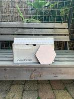 Zes hoekige decoratie tegel "Zacht roze", Doe-het-zelf en Verbouw, Tegels, Ophalen, Nieuw, Minder dan 20 cm, Minder dan 20 cm