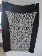 F165 Sandwich mt S nieuw rok zwart wit, Kleding | Dames, Rokken, Verzenden, Zwart, Nieuw, Knielengte