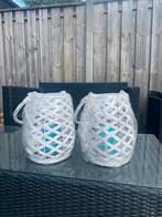 Nieuwe Windlicht - decoratie 2x, Tuin en Terras, Bloembakken en Plantenbakken, Minder dan 30 cm, Minder dan 60 cm, Rond, Nieuw