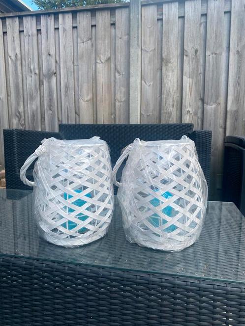 Nieuwe Windlicht - decoratie 2x, Tuin en Terras, Bloembakken en Plantenbakken, Nieuw, Overige materialen, Binnen, Balkon, Tuin