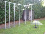 Duurzame nieuwe ijzersterke stalen waslijn palen vanaf €43,-, Ophalen, Minder dan 3 meter, Nieuw, 2 meter of meer
