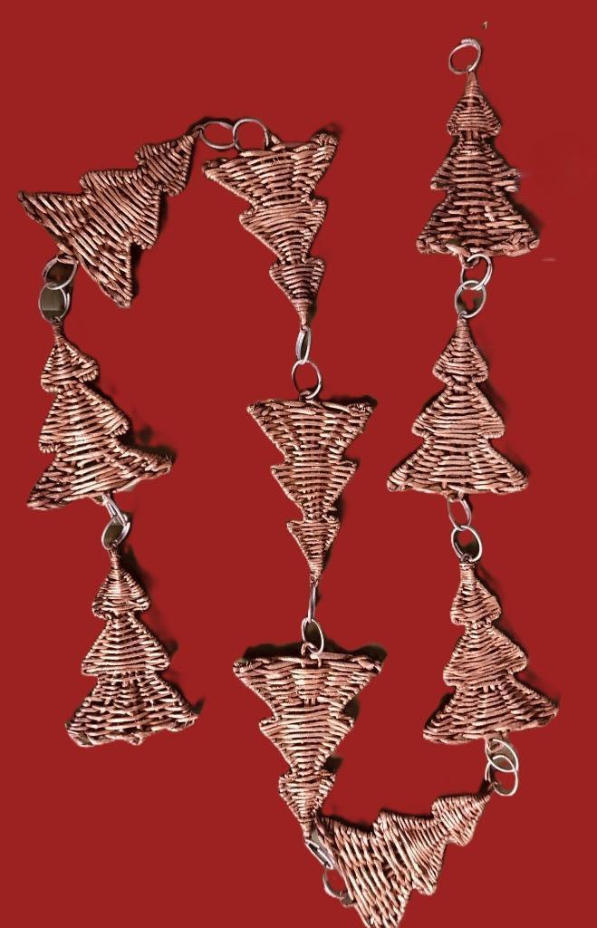 Hanger gevlochten KERSTBOOMPJES, Diversen, Kerst, Zo goed als nieuw, Ophalen of Verzenden