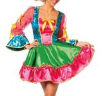 Leuk roze/blauw/geel/groen CLOWN/PIPPO/CIRCUS jurk, Ophalen, Carnaval, Nieuw, Kleding